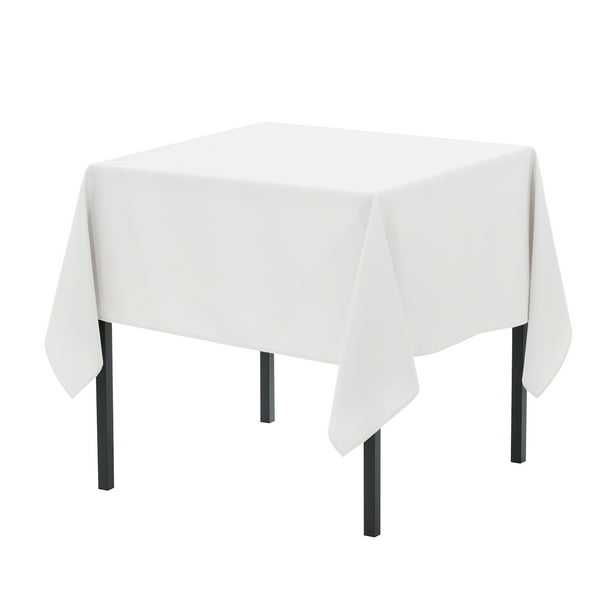 HAVII 60 x 120 Inch Rectangle Tablecloth White Satin Fabric Square Table Cover for Wedding Party Kitchen Dinning Banquet Decoration 